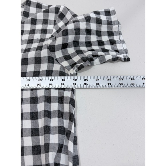 Petal and Pup Black White Gingham Tiered Ruffle Maxi Dress Cottagecore V-Neck S - Picture 7 of 8